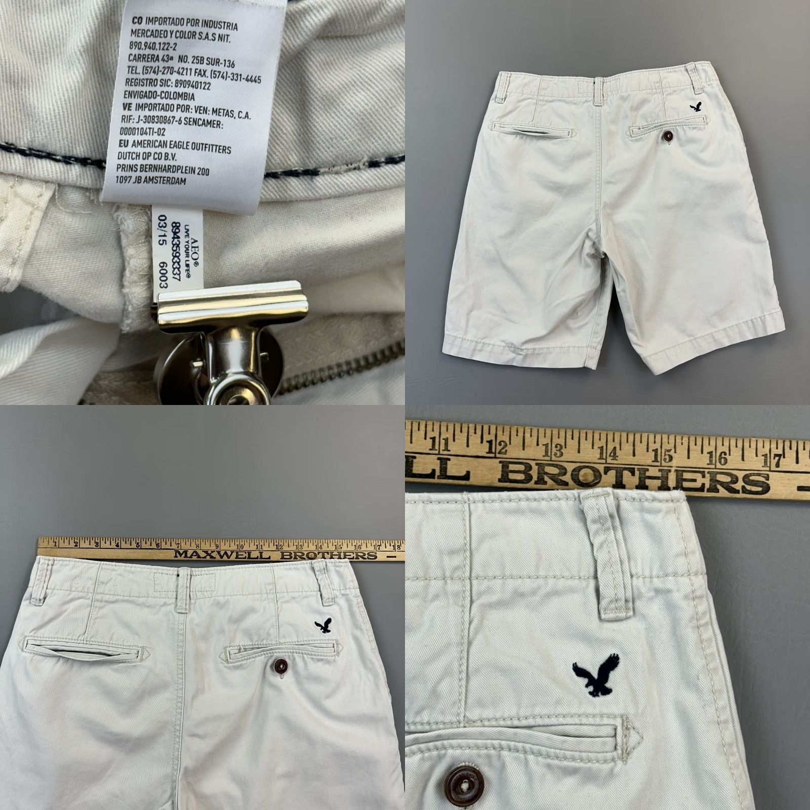 American Eagle Outfitters VINTAGE American Eagle Shorts Mens 30 Beige Classic Fit Flat Front Chino Preppy Casual Size US 30 / EU 46 - 8 Thumbnail