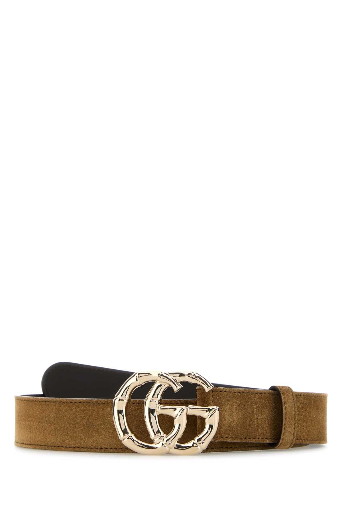 Gucci Biscuit Suede Belt Size ONE SIZE - 1 Thumbnail
