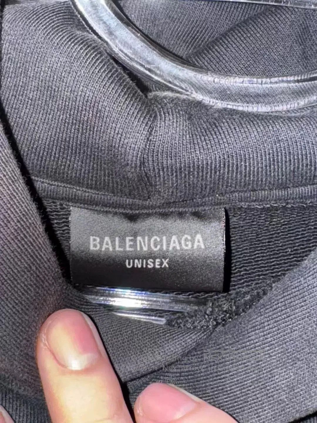 balenciaga distressed hooded sweatshirt in black.