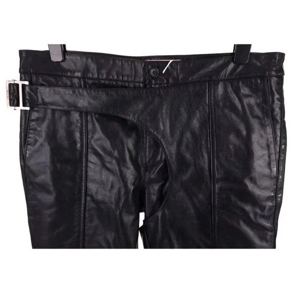 Leather Adyar Leather Brace Trousers Size XL Mens Black NWT Size US 38 / EU 54 - 3 Thumbnail