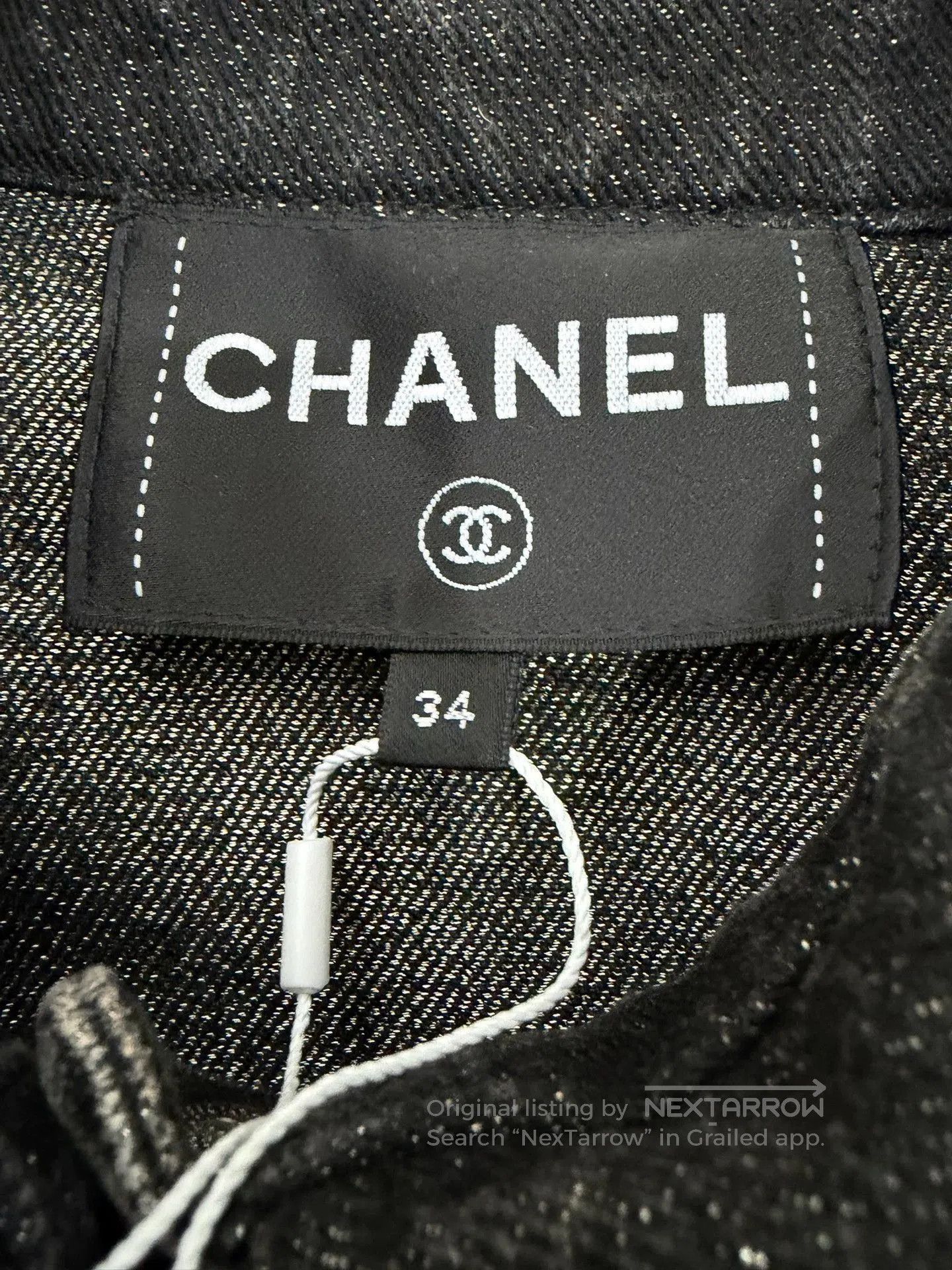 Chanel Chanel 23C Dark Gray Denim Jacket. Size US XS / EU 42 / 0 - 4 Thumbnail