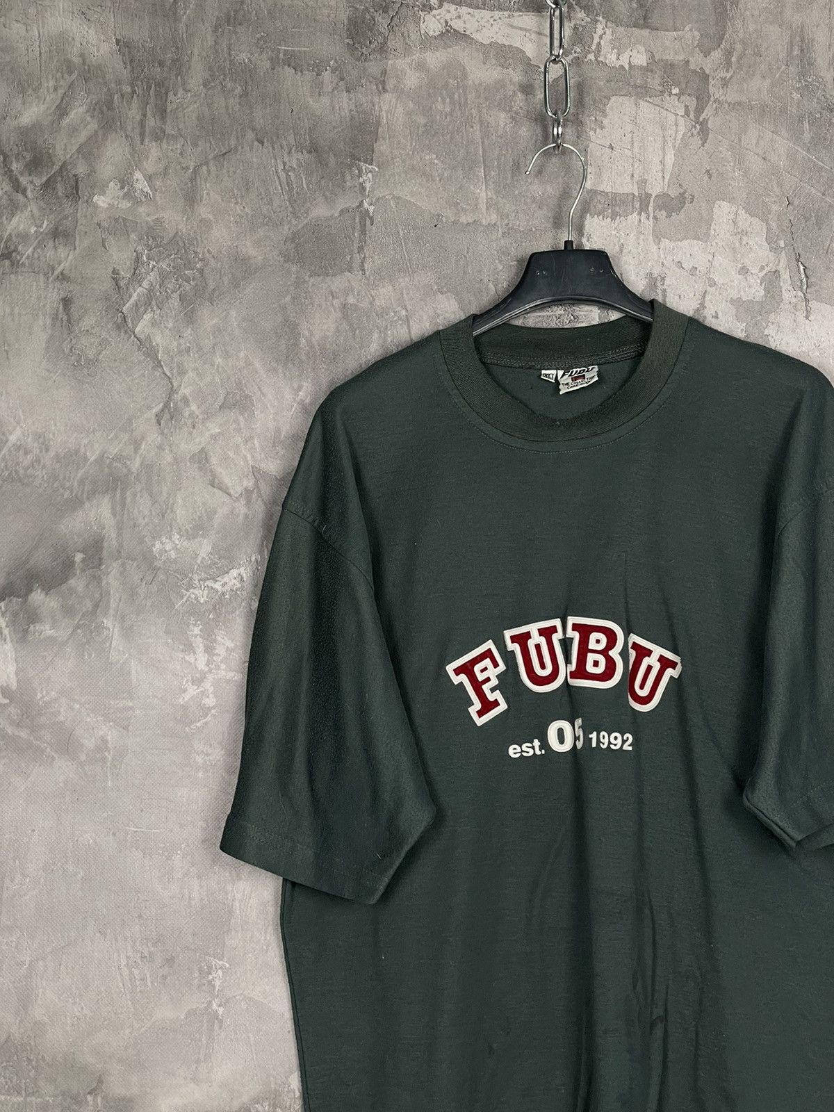 Fubu × Vintage ‼️ Vintage 90s Fubu Distressed Big Logo Tee Skate T Shirt Size US XL / EU 56 / 4 - 3 Thumbnail
