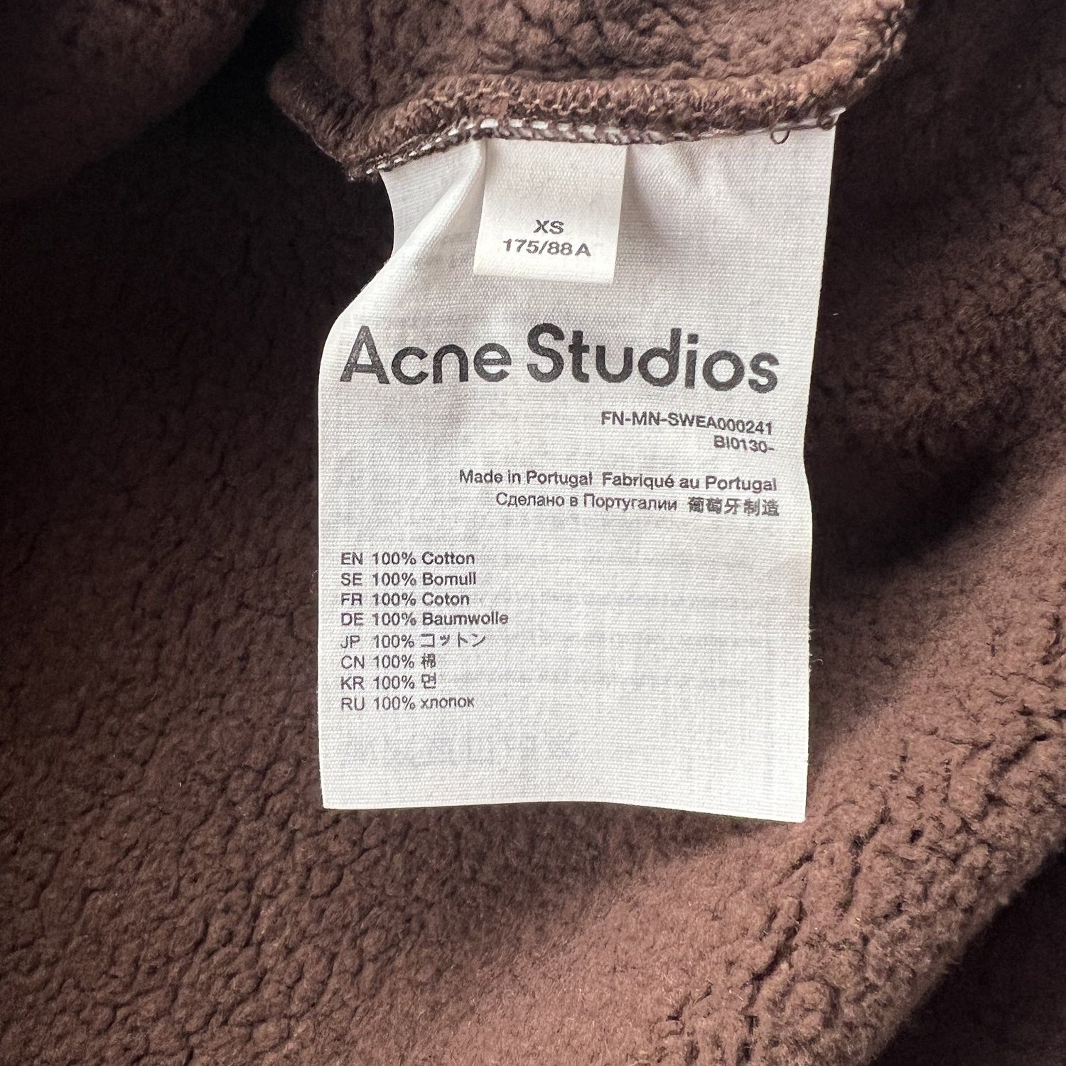 Acne Studios Acne Studios Brown Embroidered Sweatshirt Size US M / EU 48-50 / 2 - 6 Thumbnail