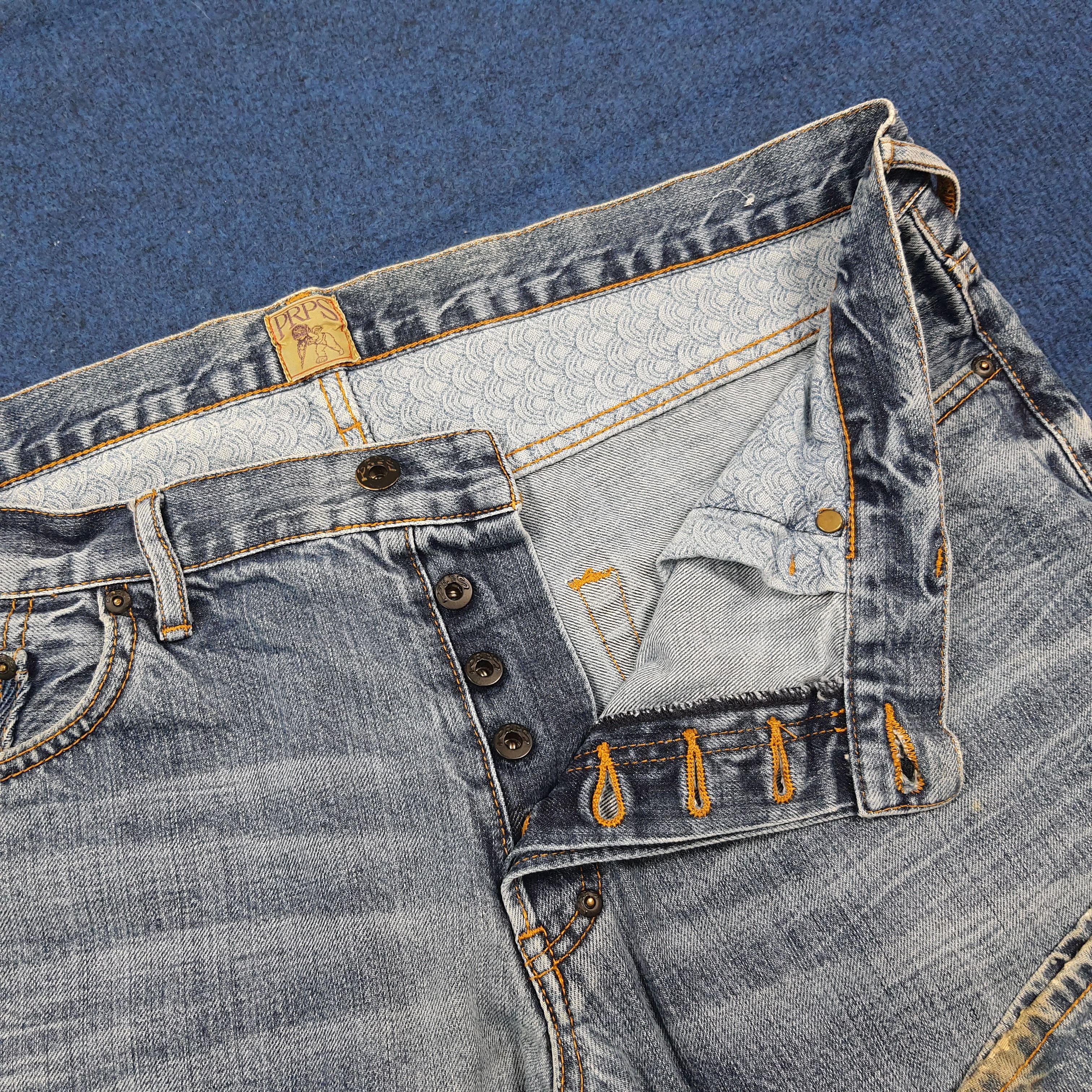 Prps Vintage PRPS Barracuda Denim Jeans Light Wash C297N13 Size US 37 - 6 Thumbnail