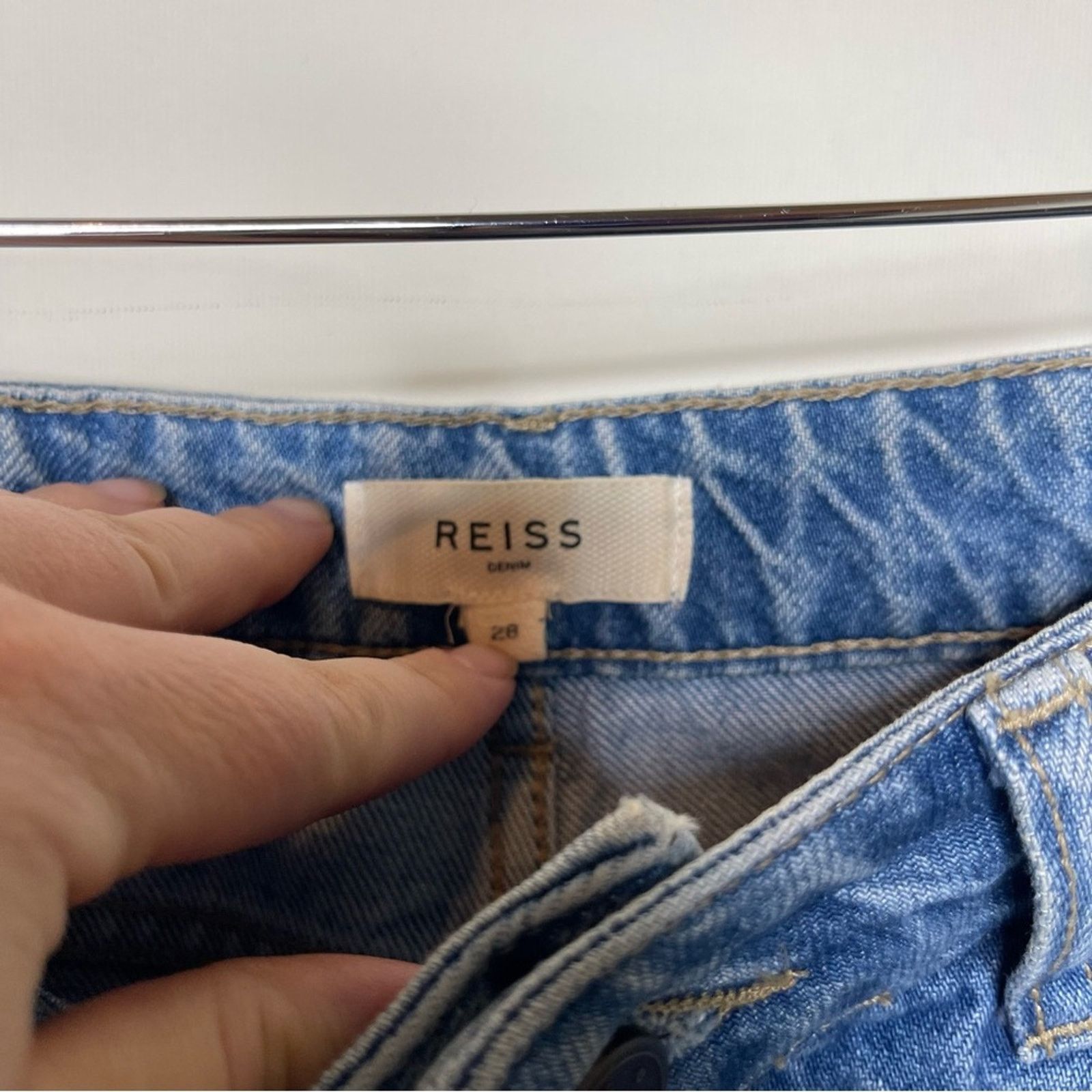 Reiss REISS Raye high-rise slim-fit straight light blue jeans 28 Size 28" / US 6 / IT 42 - 3 Thumbnail
