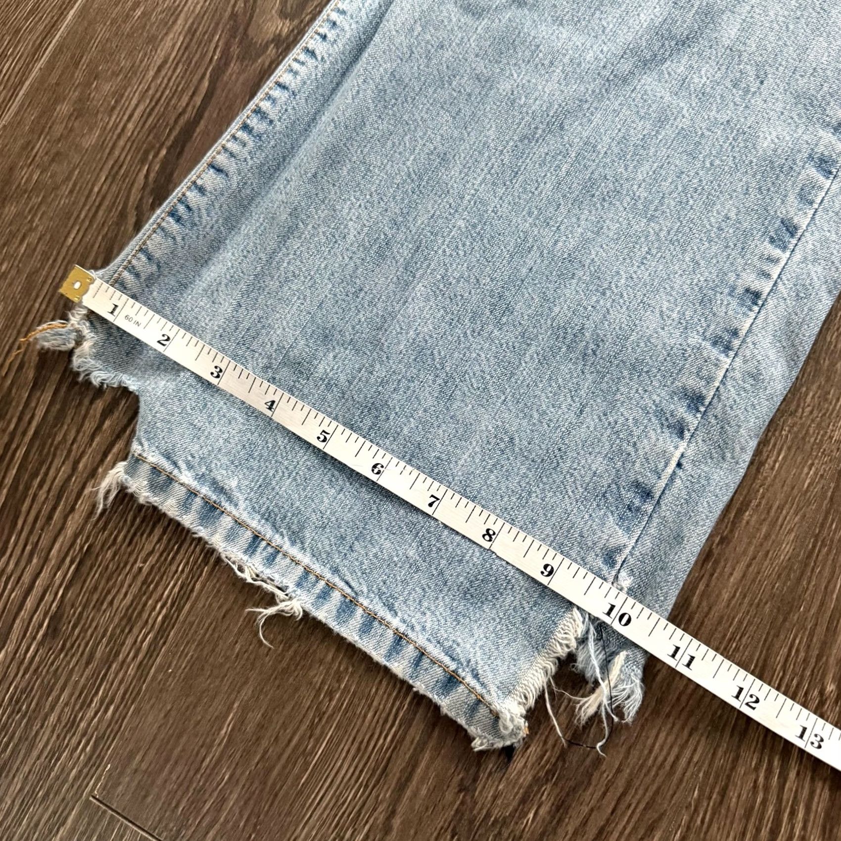 Lucky Brand VINTAGE Lucky Brand Dungarees Jeans Wide-Leg 34x31 Blue Distressed USA Mens Size US 34 / EU 50 - 8 Thumbnail