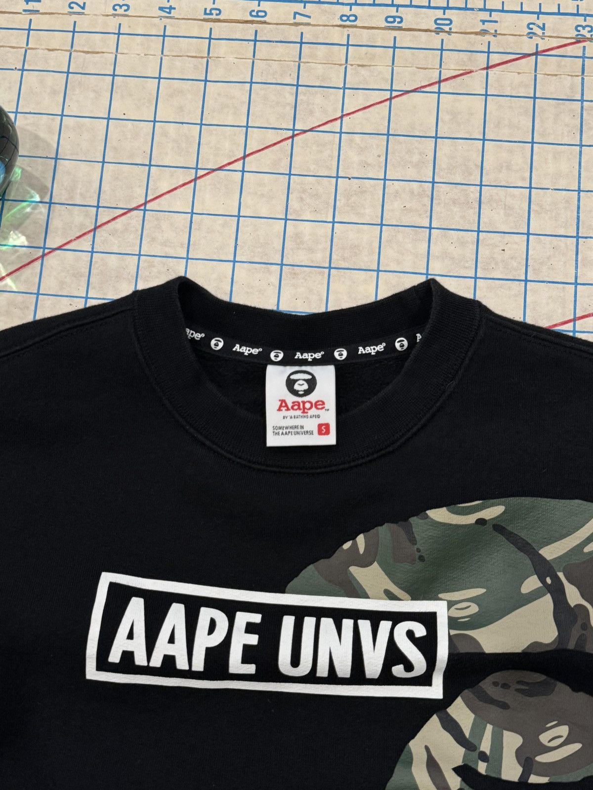 Aape Aape by A Bathing Ape Black Crewneck Sweater Mens Small Size US S / EU 44-46 / 1 - 7 Thumbnail