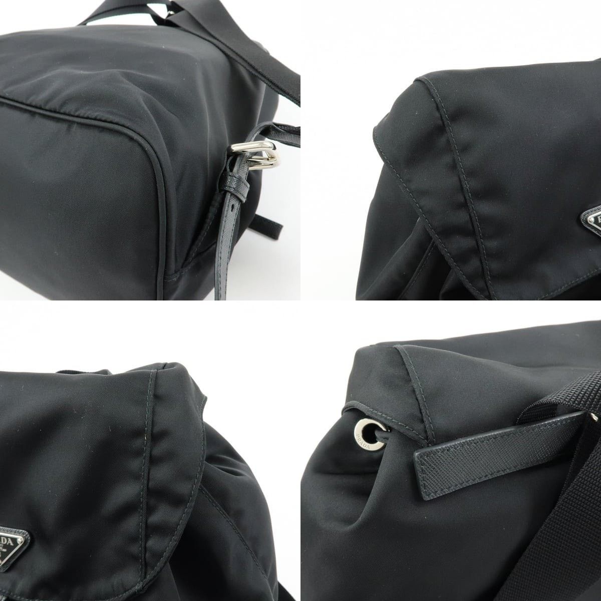 Prada Prada Triangle Logo Nylon Backpack Black Size ONE SIZE - 6 Thumbnail