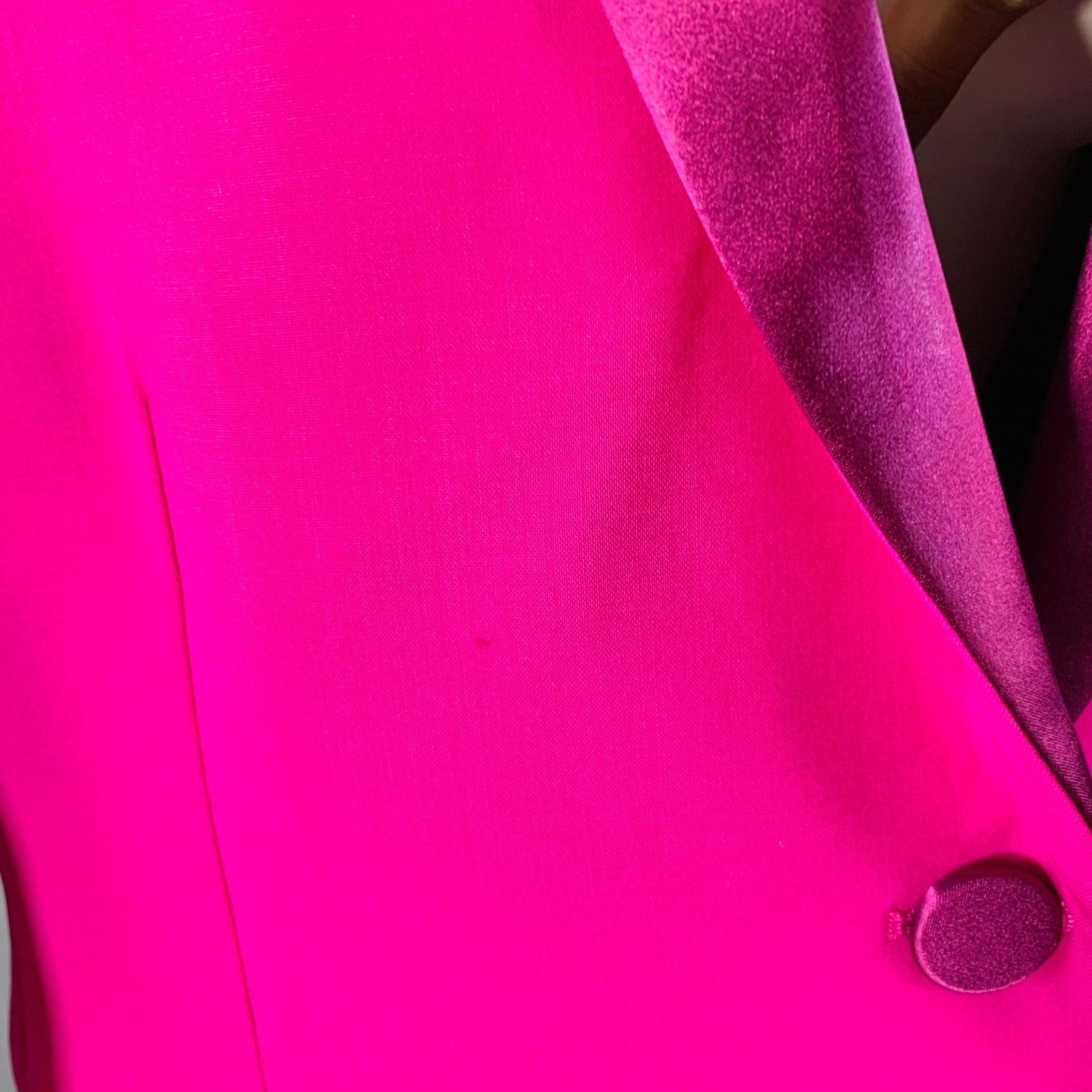 MSGM MSGM Size 8 Magenta Wool Blend Shawl Collar Jacket Blazer Size M / US 6-8 / IT 42-44 - 7 Thumbnail