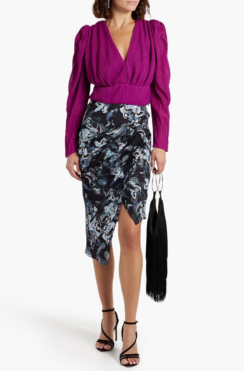 Iro IRO Amili Cropped Plissé-mesh Top Size XS / US 0-2 / IT 36-38 - 1 Thumbnail