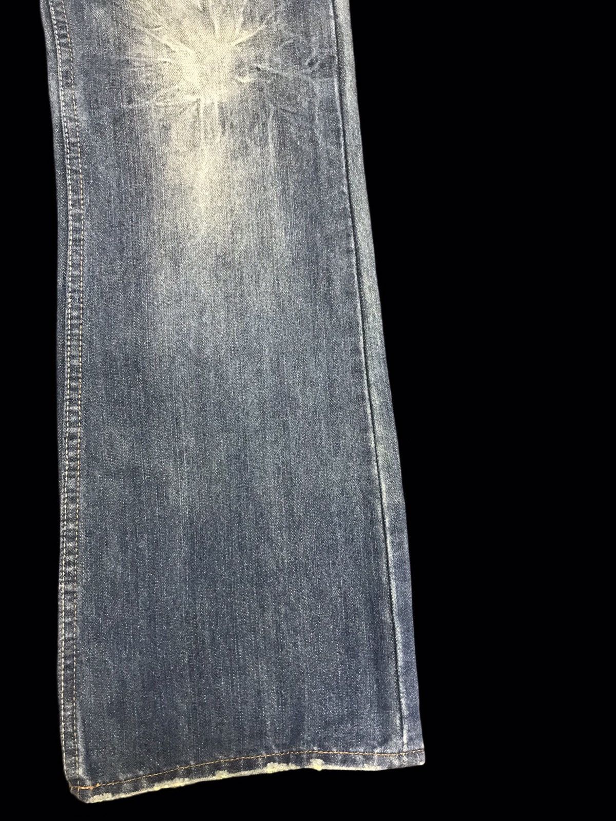 Japanese Brand 💥FLARE💥Rare Root Thre Flare Low Rise Distressed Denim F163 Size US 35 - 8 Thumbnail