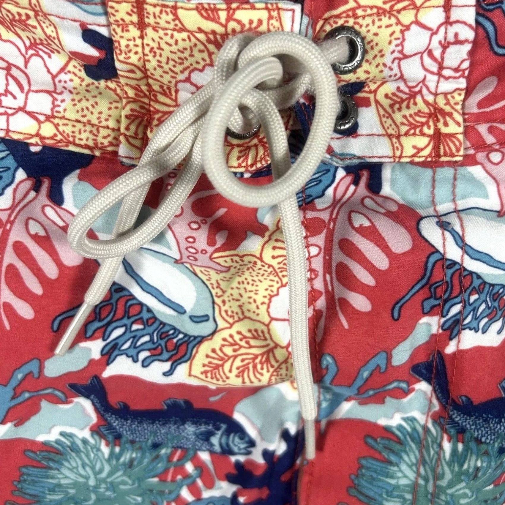 Nautica Nautica Swim Trunks Board Shorts Ocean Hawaiian Red XL Lined Pockets Men Size US 36 / EU 52 - 3 Thumbnail