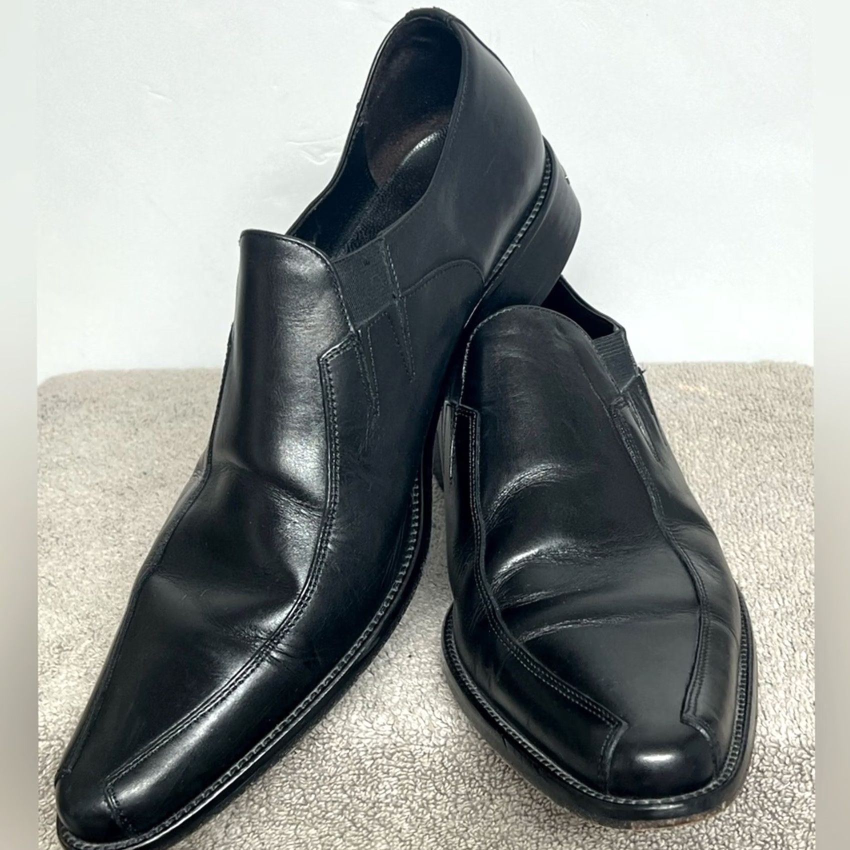 Donald Pliner Donald J Pliner Black Leather Loafers Oxford Size 8M Made In Italy Mens Shoes Size US 8 / EU 41 - 2 Thumbnail