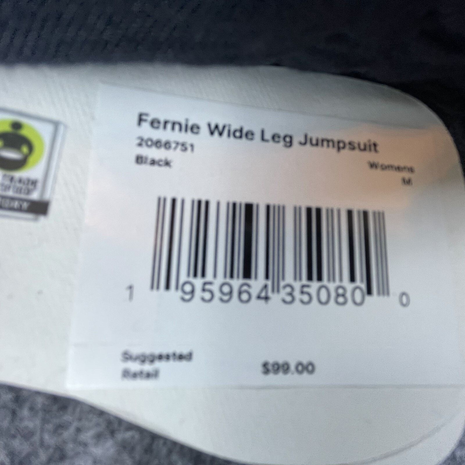 Prana Prana Fernie Wide Leg Jumpsuit Medium Black LIghtweight Size 30" / US 8 / IT 44 - 7 Thumbnail