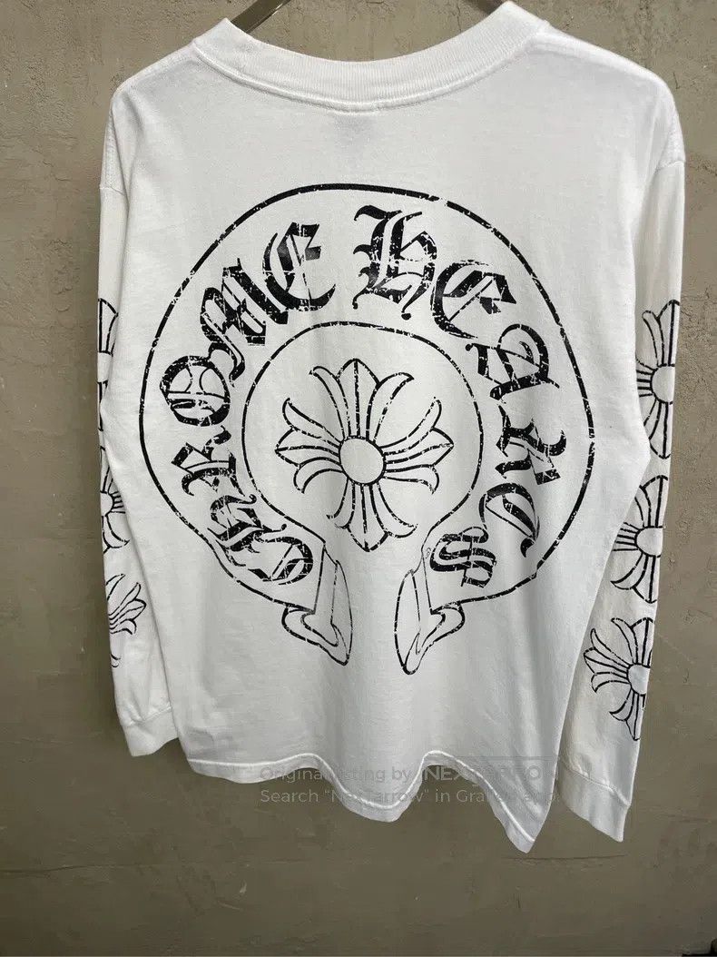 Chrome Hearts CHROME HEARTS Size M White blue scroll big cross horseshoe Size US M / EU 48-50 / 2 - 4 Thumbnail