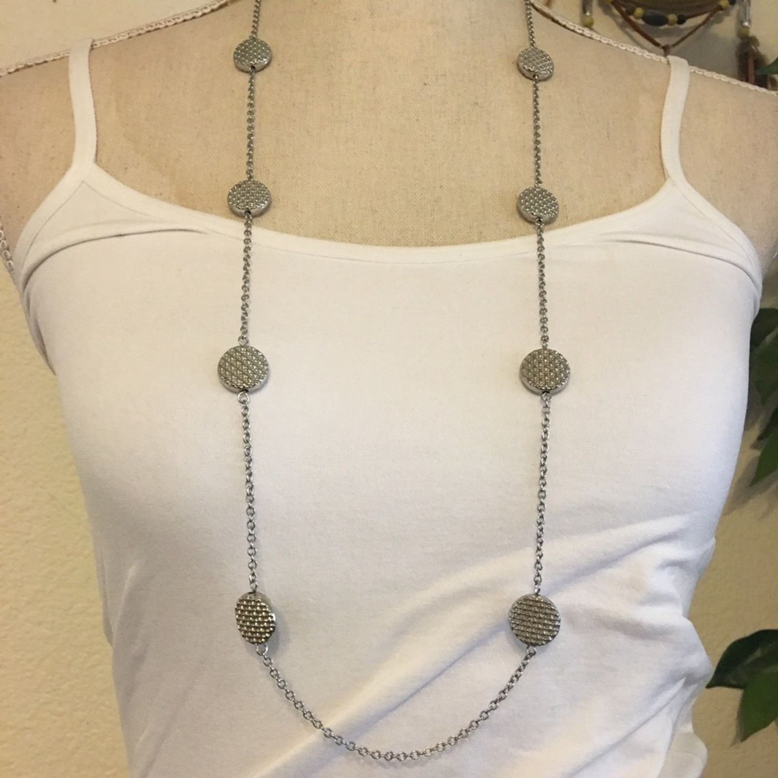 Jewelry Charming Charlie silver tone basket weave necklace Size ONE SIZE - 1 Thumbnail