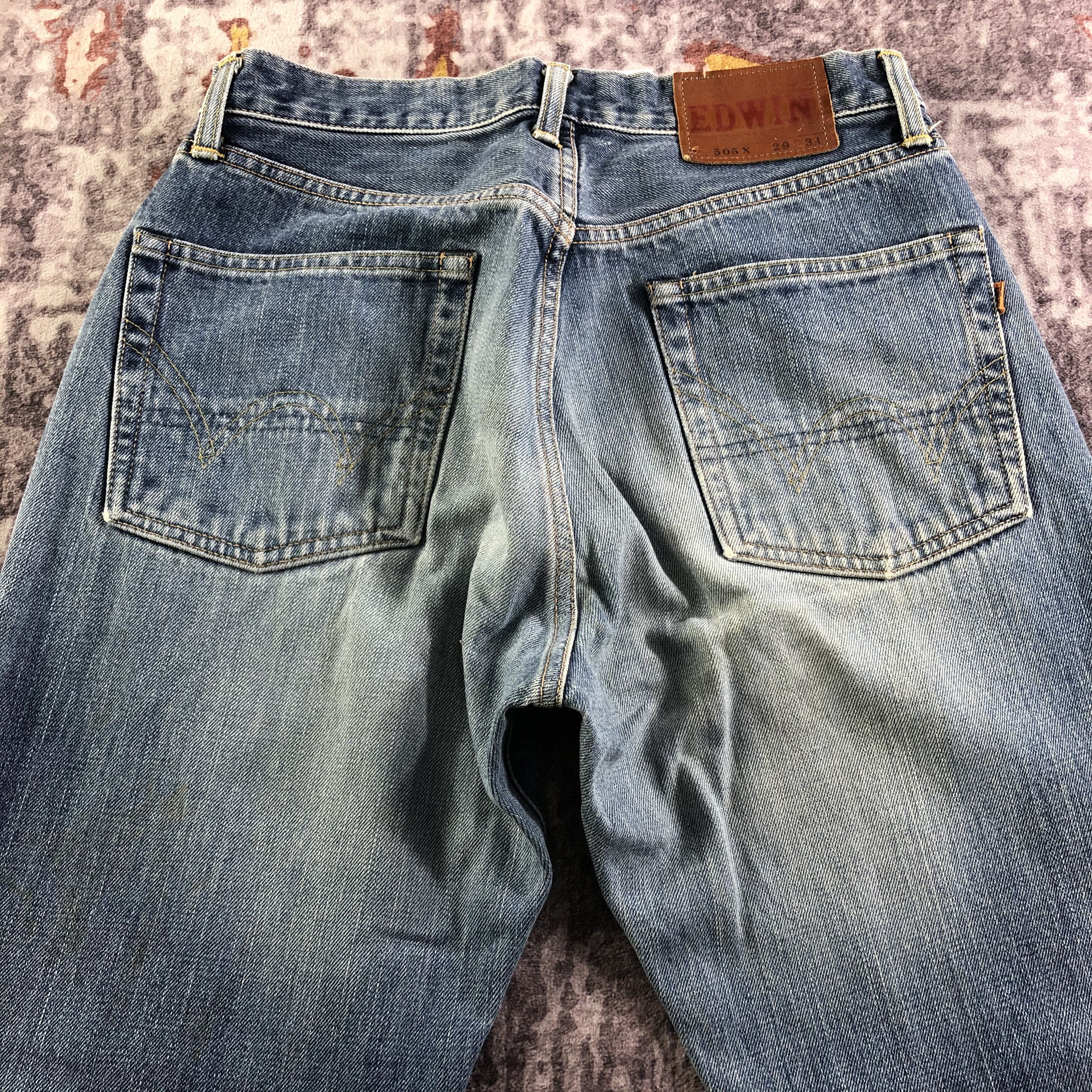 Edwin Vintage Blue Wash Edwin 505 Selvedge Jeans-JM3653 Size US 30 / EU 46 - 4 Thumbnail