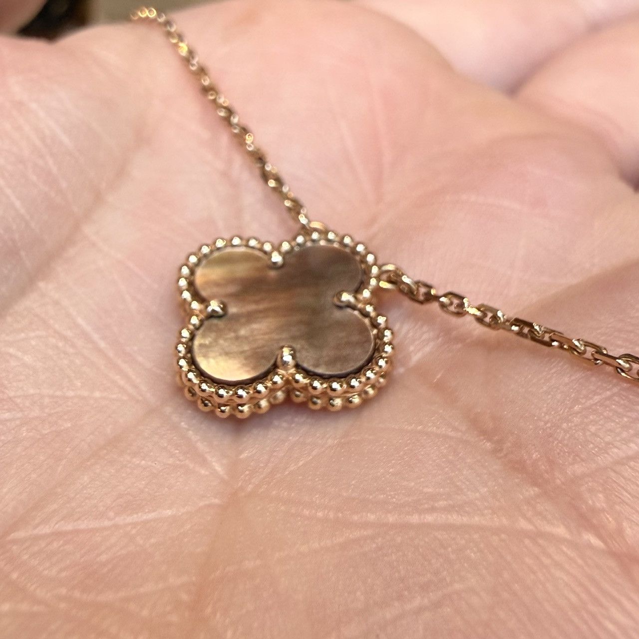 Van Cleef & Arpels Van Cleef & Arpels 18k Rose Gold Mother of Pearl Alhambra Size ONE SIZE - 3 Thumbnail