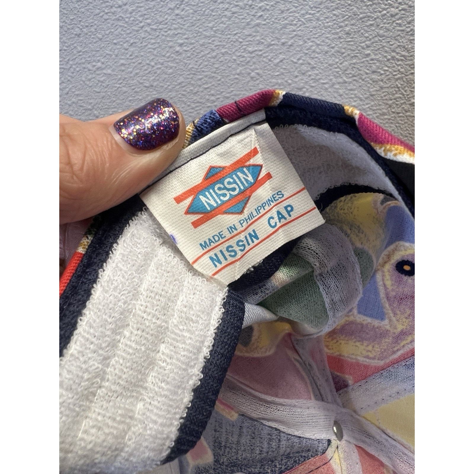 Nissan Vintage Nissin Cap Leak Stop Inc Top Gun 90s Abstract Print Size ONE SIZE - 3 Thumbnail