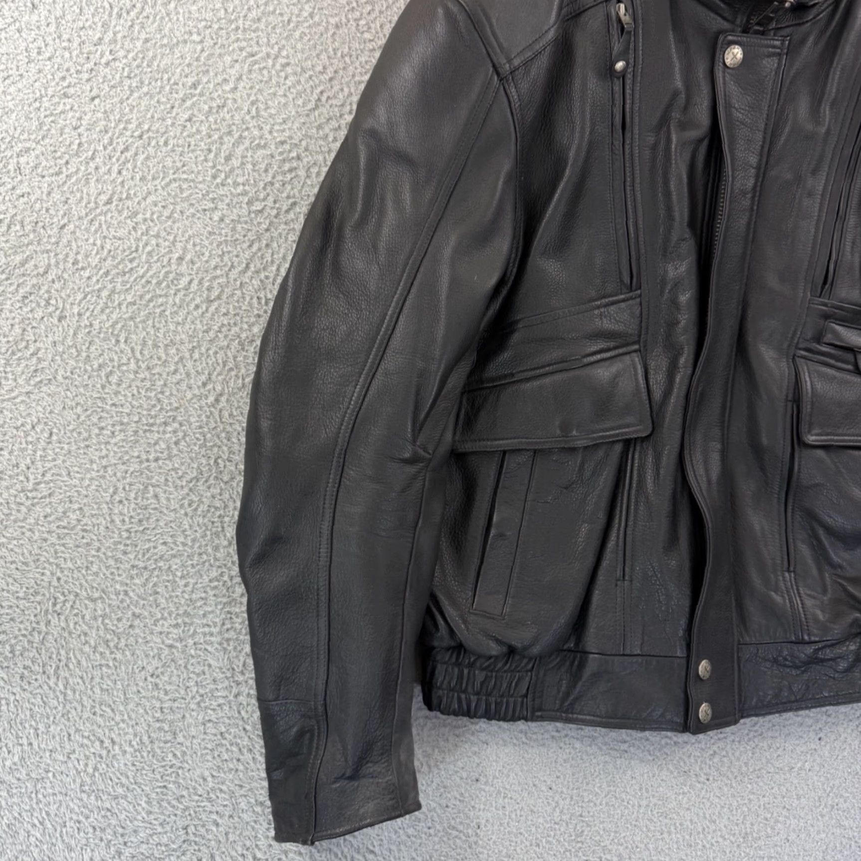 Vintage VINTAGE Xpert Performance Gear Jacket Mens 2XL Black Leather Motorcycle Biker Size US XXL / EU 58 / 5 - 4 Thumbnail