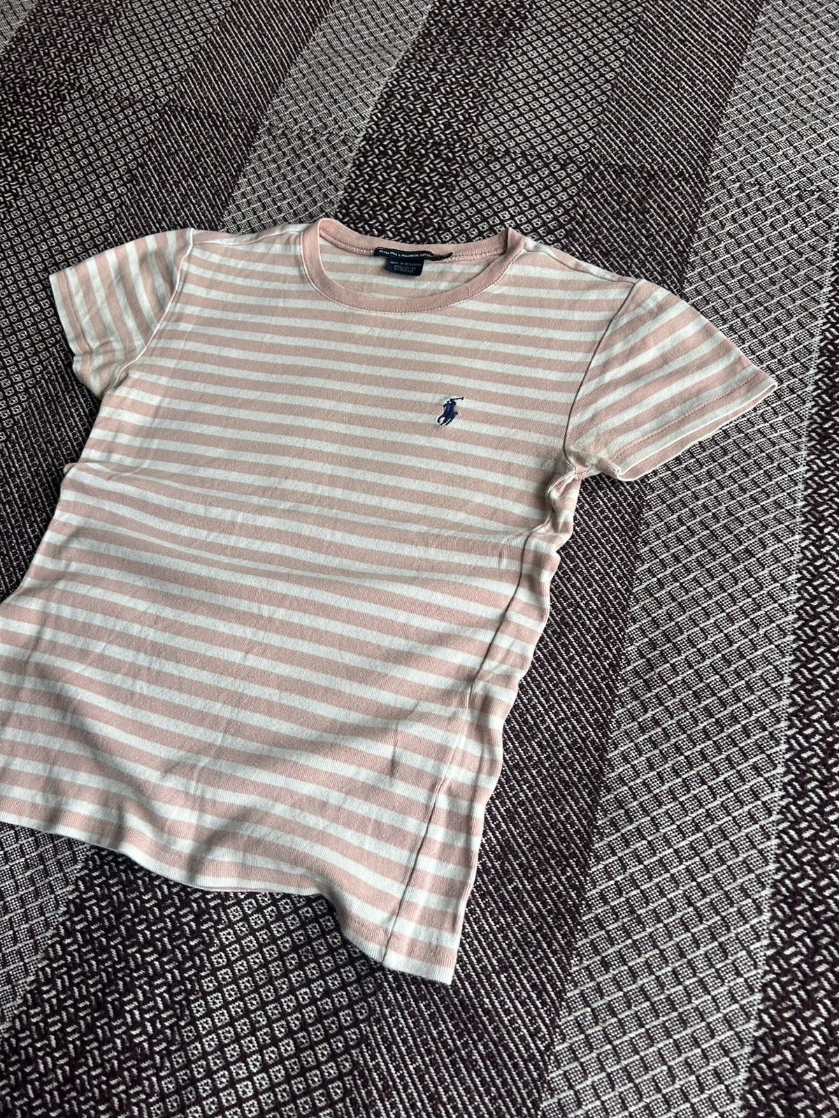 Polo Ralph Lauren Vintage Striped T-shirt Babe Style Women Y2K Streetwear Sz M Size M / US 6-8 / IT 42-44 - 2 Thumbnail