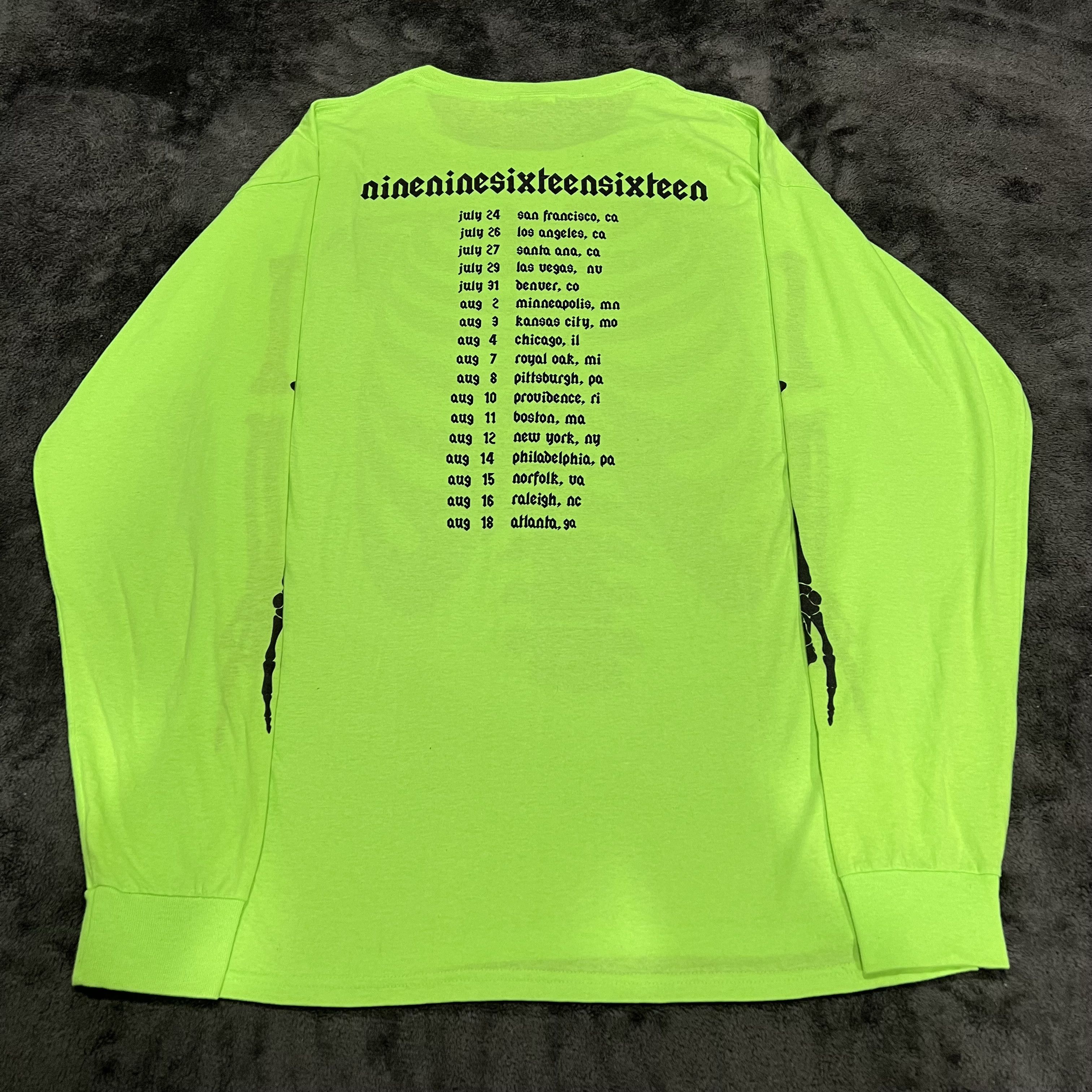 Playboi Carti Playboi Carti Neon Skeleton Long Sleeve | Grailed