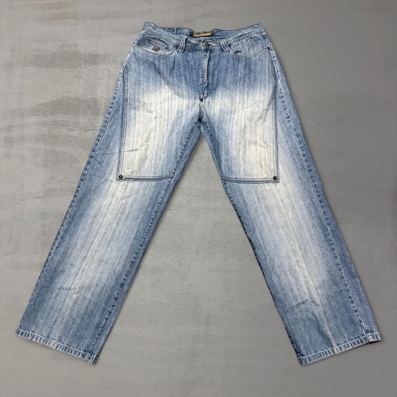 Enyce Enyce Faded Gradient Baggy Embroidered Jeans Size 36 x 32 Size US 36 / EU 52 - 3 Thumbnail