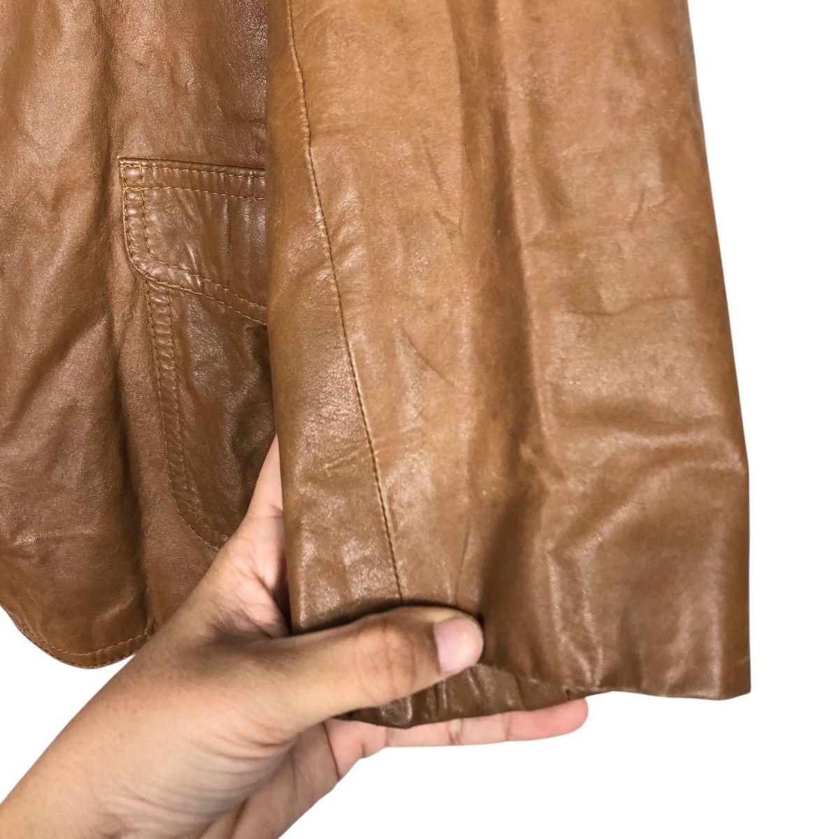 Japanese Brand 📌Vintage Leather Jacket Biker Wear Shlendid Issey Miyake Size US M / EU 48-50 / 2 - 16 Thumbnail