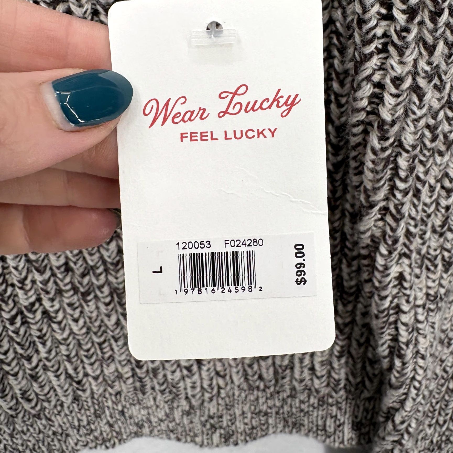 Lucky Brand Lucky Brand Sweater Womens Large Gray Acrylic Chunky Knit Crewneck Pullover NWT Size L / US 10 / IT 46 - 5 Thumbnail