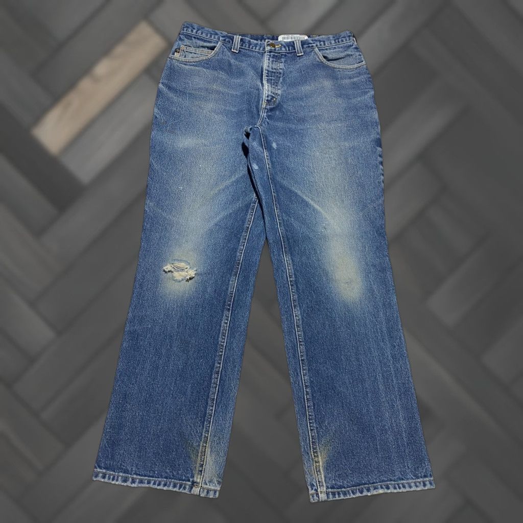 Carhartt VINTAGE Carhartt FR ARC2 NFPA2112 Men's Jeans 38x32 Blue Flame Resistant Size US 38 / EU 54 - 1 Thumbnail
