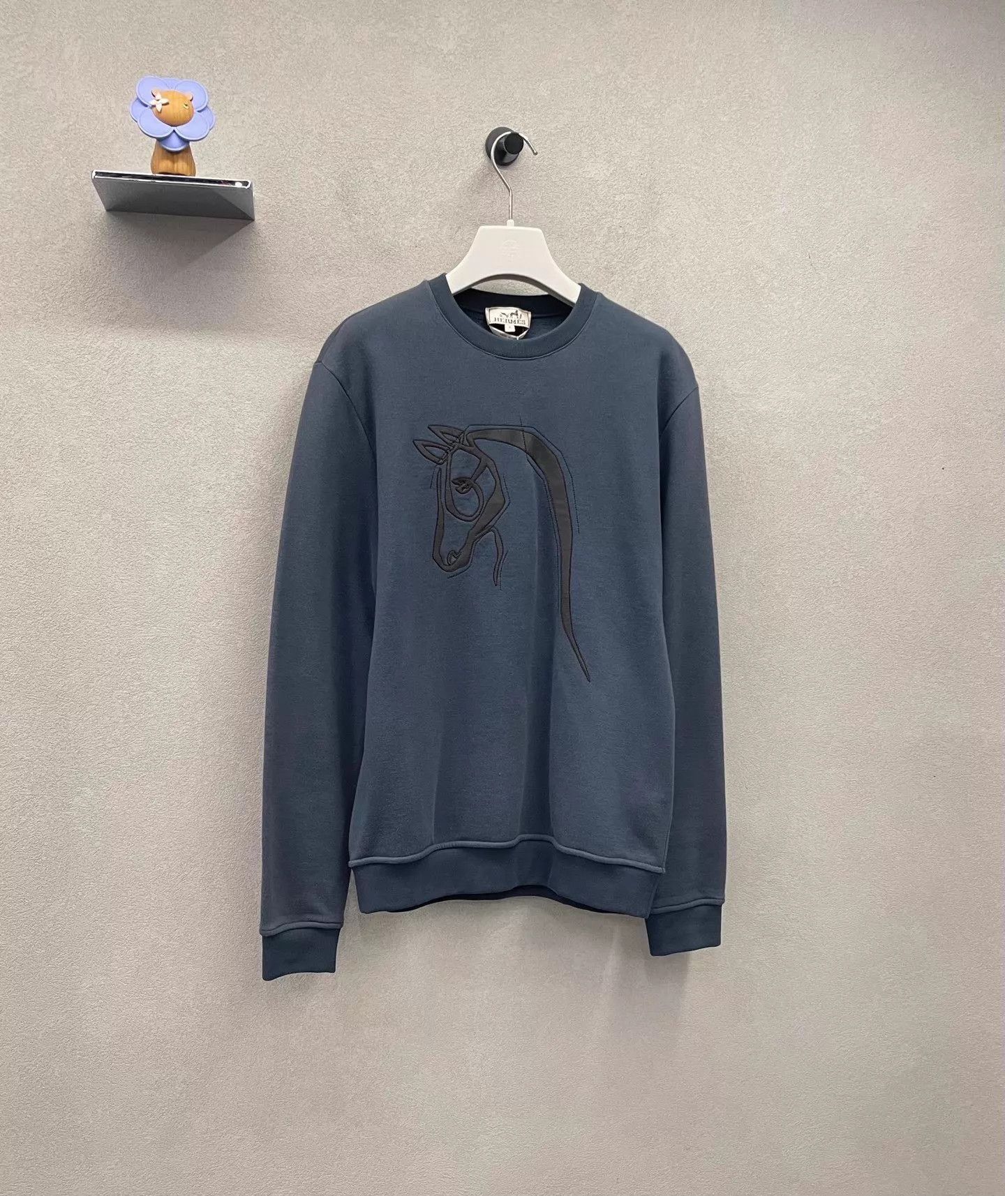 Hermes Hermes Blue Horse Head Sweatshirt S Size S / US 4 / IT 40 - 3 Thumbnail