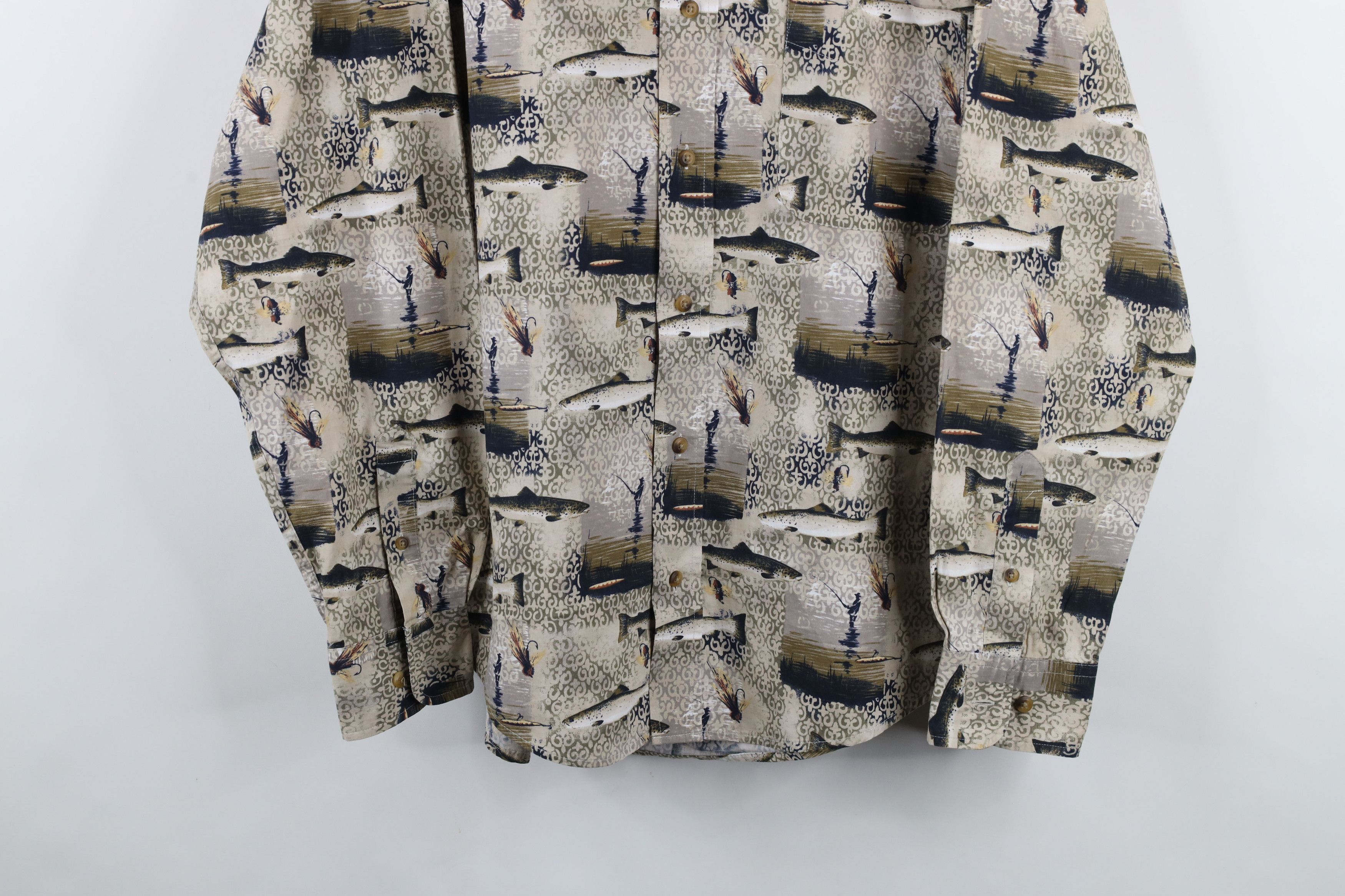 Vintage Vintage 90s Streetwear All Over Print Button Down Shirt Size US L / EU 52-54 / 3 - 3 Thumbnail
