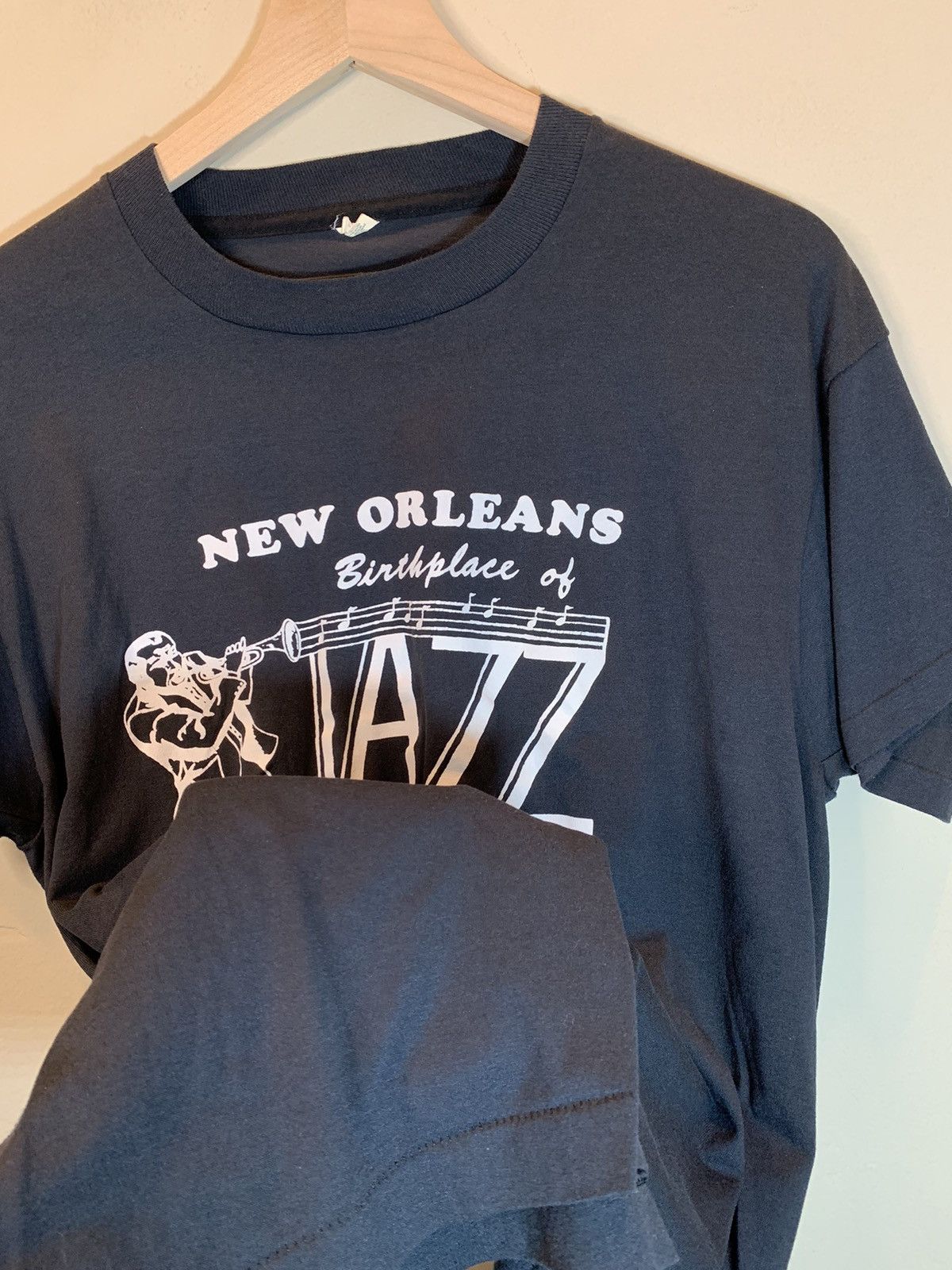 Vintage *RARE* Vintage 80’s New Orleans Birthplace Of Jazz Art Shirt Size US L / EU 52-54 / 3 - 4 Thumbnail