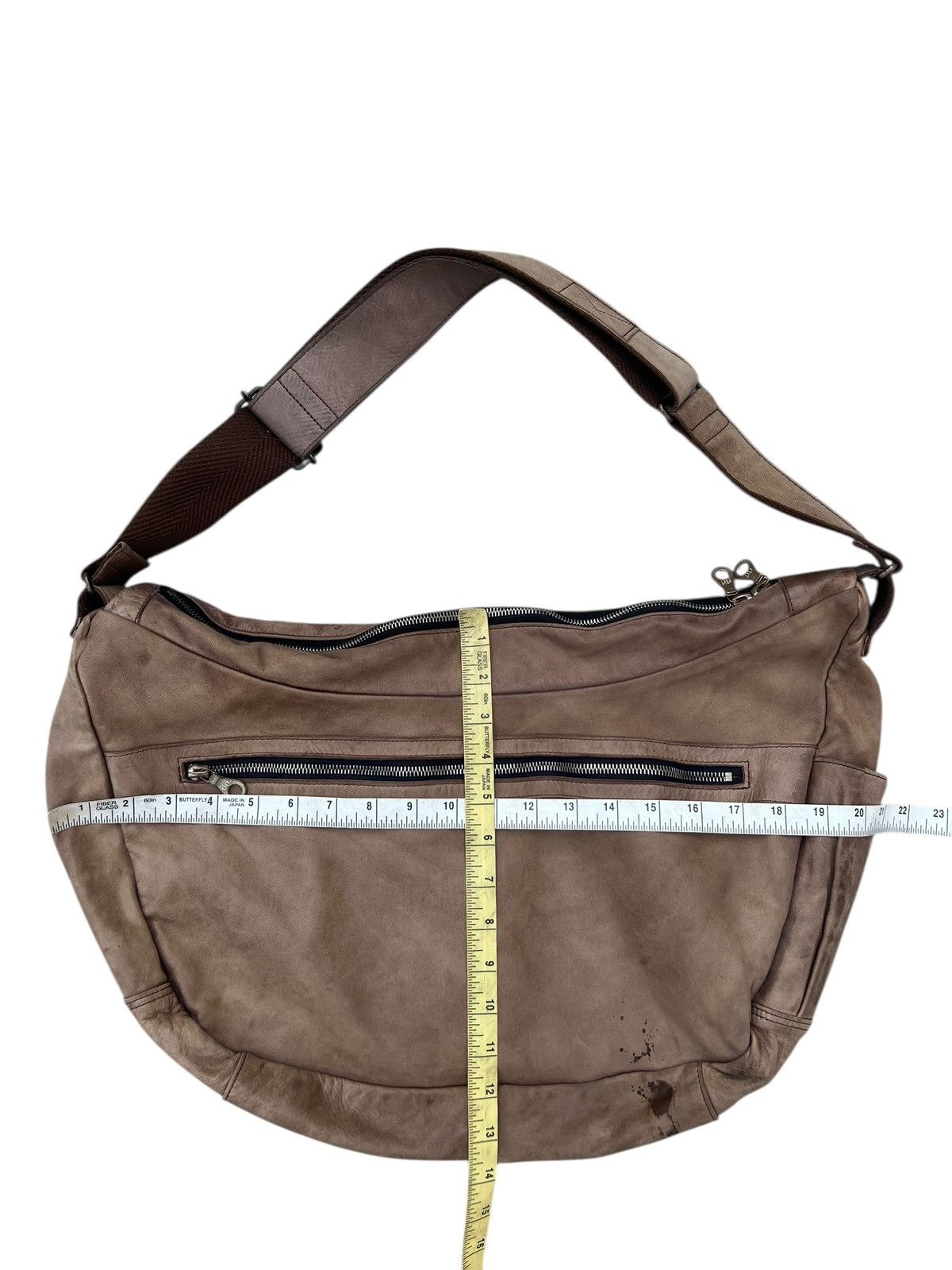 Leather Vintage Sazaby Japan RiRi Zip Patina Leather Banana Bag Size ONE SIZE - 25 Thumbnail