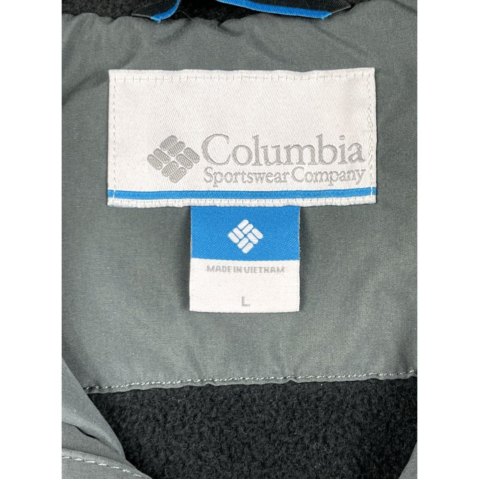 Vintage Columbia Mens Jacket L Gray Fleece Lined Full Zip Bomber Ski Hiking Casual Outdoor Logo Embroidered Zip Size US L / EU 52-54 / 3 - 2 Thumbnail