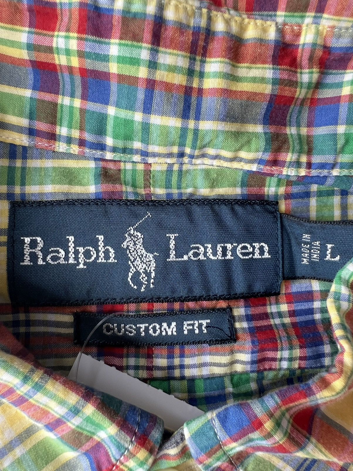 Polo Ralph Lauren RARE Polo Ralph Lauren Indian Madras Custom Fit Oxford Shirt Size US L / EU 52-54 / 3 - 4 Thumbnail