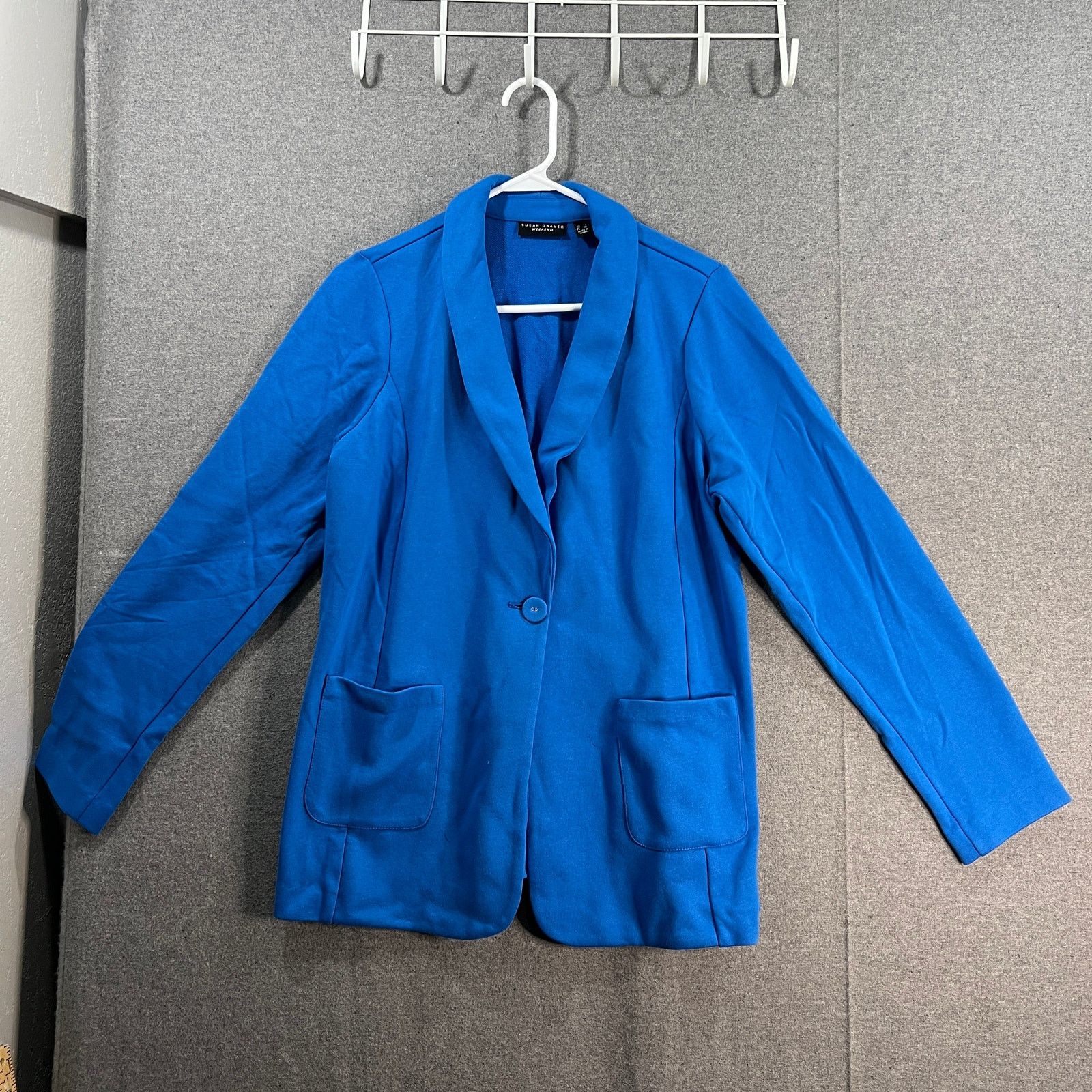 Other Susan Graver Weekend Regular Marina Knit Blazer Size L / US 10 / IT 46 - 1 Thumbnail