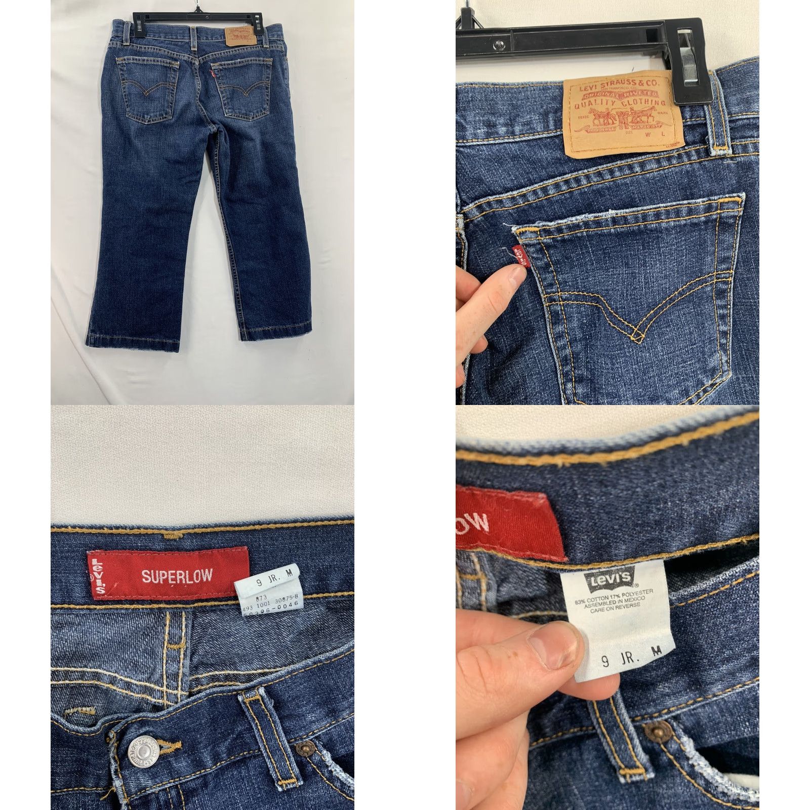 Levi's VTG Levi's 502 Capri Jeans Shirt (Juniors) Women 9 Blue 31in Inseam 21in Mid Rise Straight Leg Button Fly Capris Size 30" / US 8 / IT 44 - 8 Thumbnail