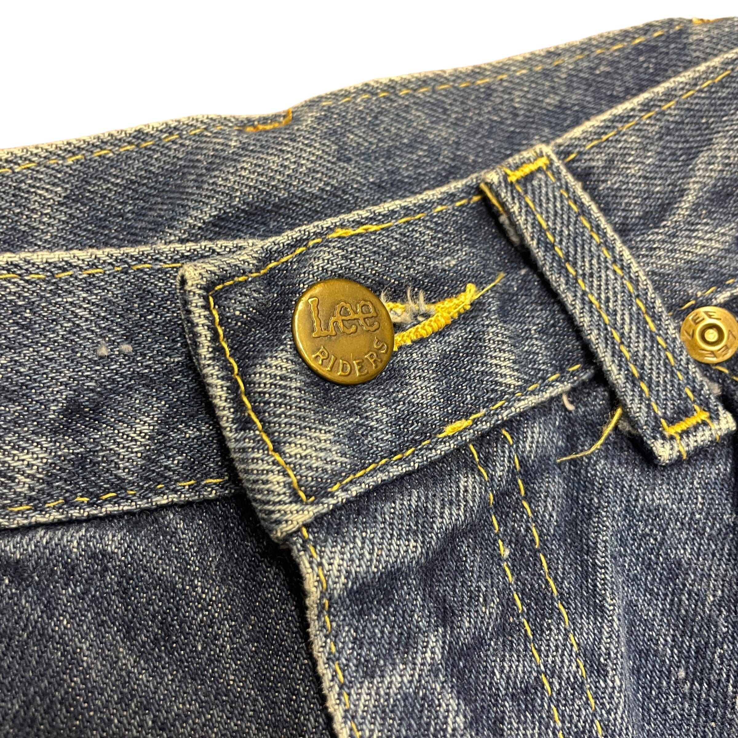 Lee 70s Lee Riders Vintage Denim Jeans With Talon 42 Zipper Size 31" Size US 31 - 5 Thumbnail