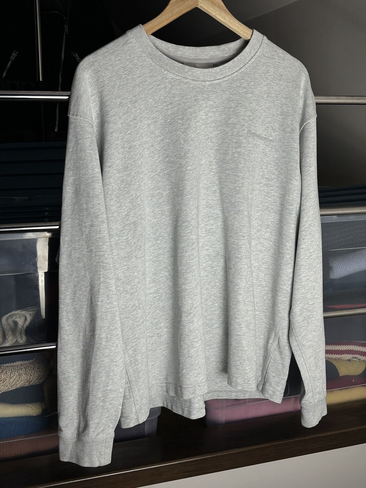 Adidas Adidas Humanrace Pharrell Williams grey logo sweatshirt Size US L / EU 52-54 / 3 - 2 Thumbnail