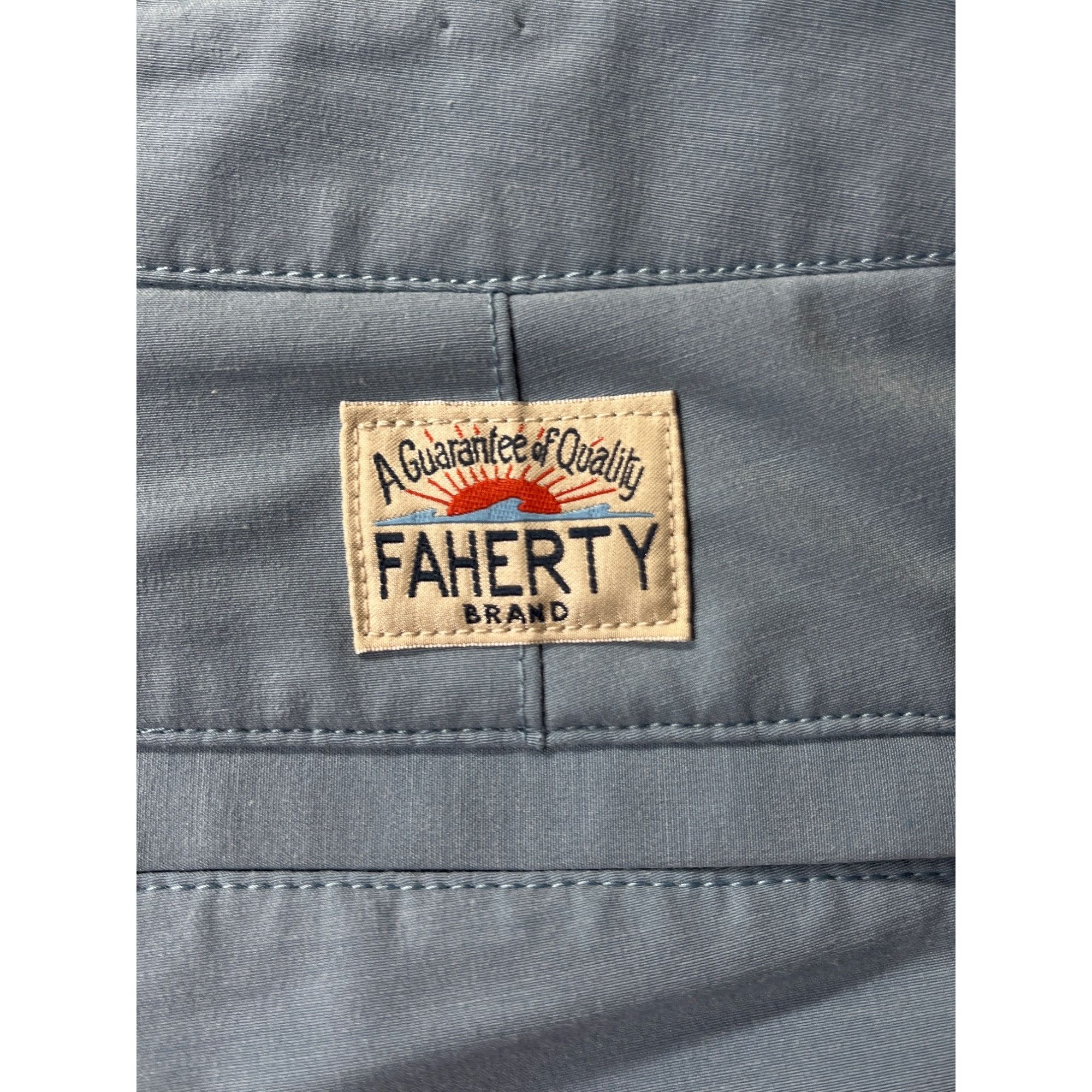 Faherty Faherty Mens Light Blue Casual Shorts Size 36 SKU 7099 Size US 36 / EU 52 - 4 Thumbnail