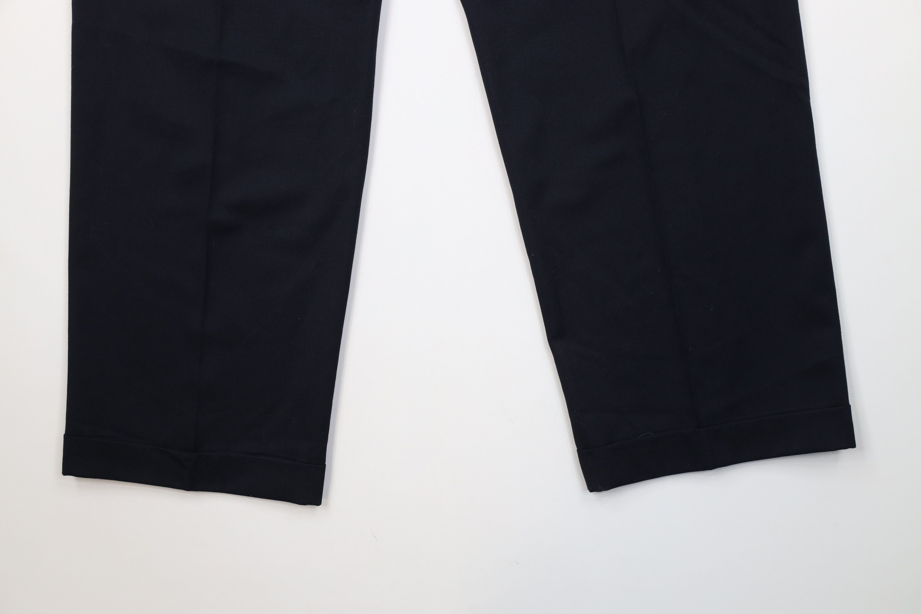 Vintage Vintage 90s Streetwear Wool Wide Leg Chino Pants Navy Blue Size US 38 / EU 54 - 13 Thumbnail