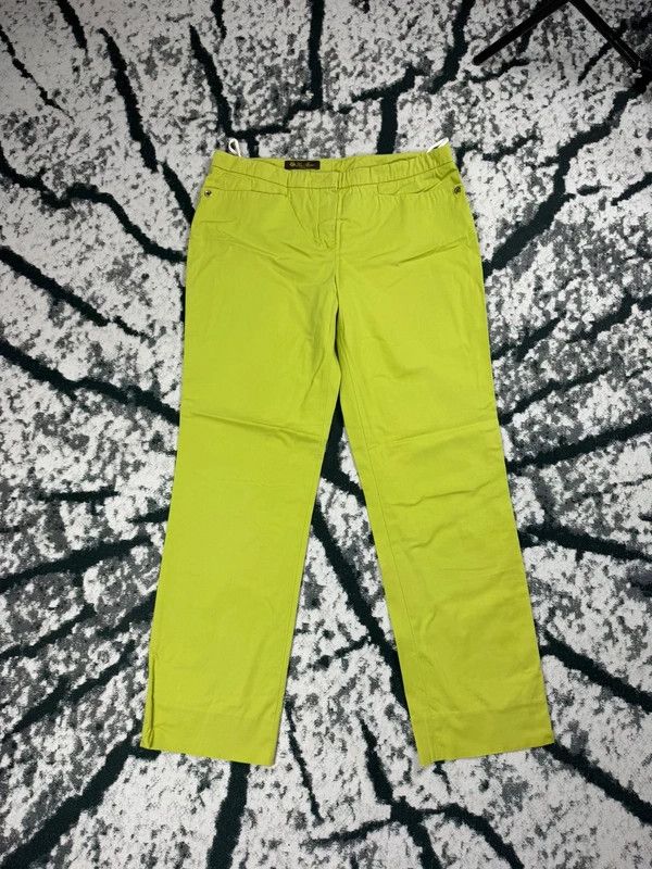 Loro Piana trousers green elegant straight XL italy basic logo 46 Size 32" / US 10 / IT 46 - 2 Thumbnail