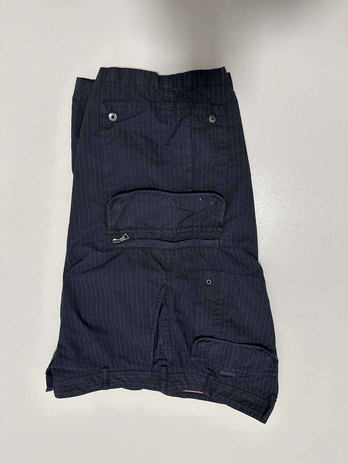 Paul & Shark Paul Shark Shorts Cotton Striped Naby Blue Riri Size 32 Size US 32 / EU 48 - 2 Thumbnail
