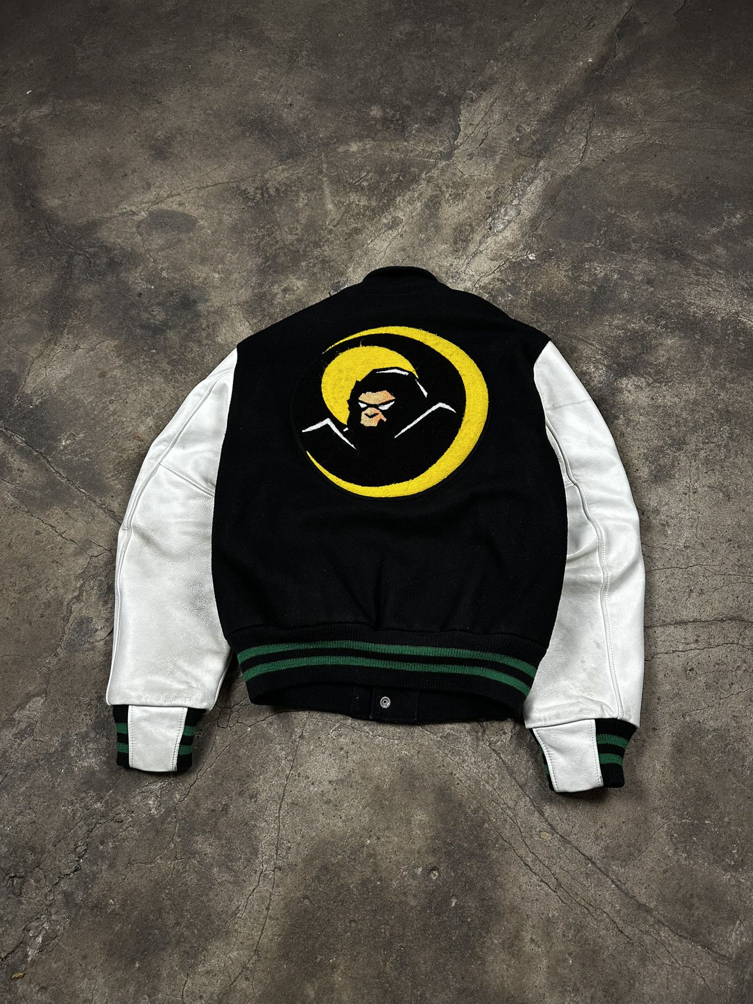 Bape Rare 2001 BAPE Batman Wool Varsity Jacket 2000s Size US M / EU 48-50 / 2 - 2 Thumbnail