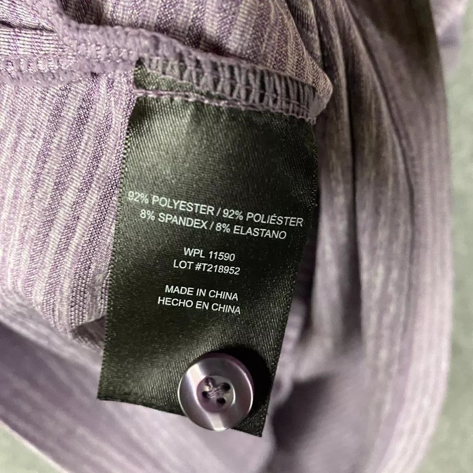 Other 32 Degrees Cool Polo Men's Large Striped Purple Polyester L Size US L / EU 52-54 / 3 - 5 Thumbnail