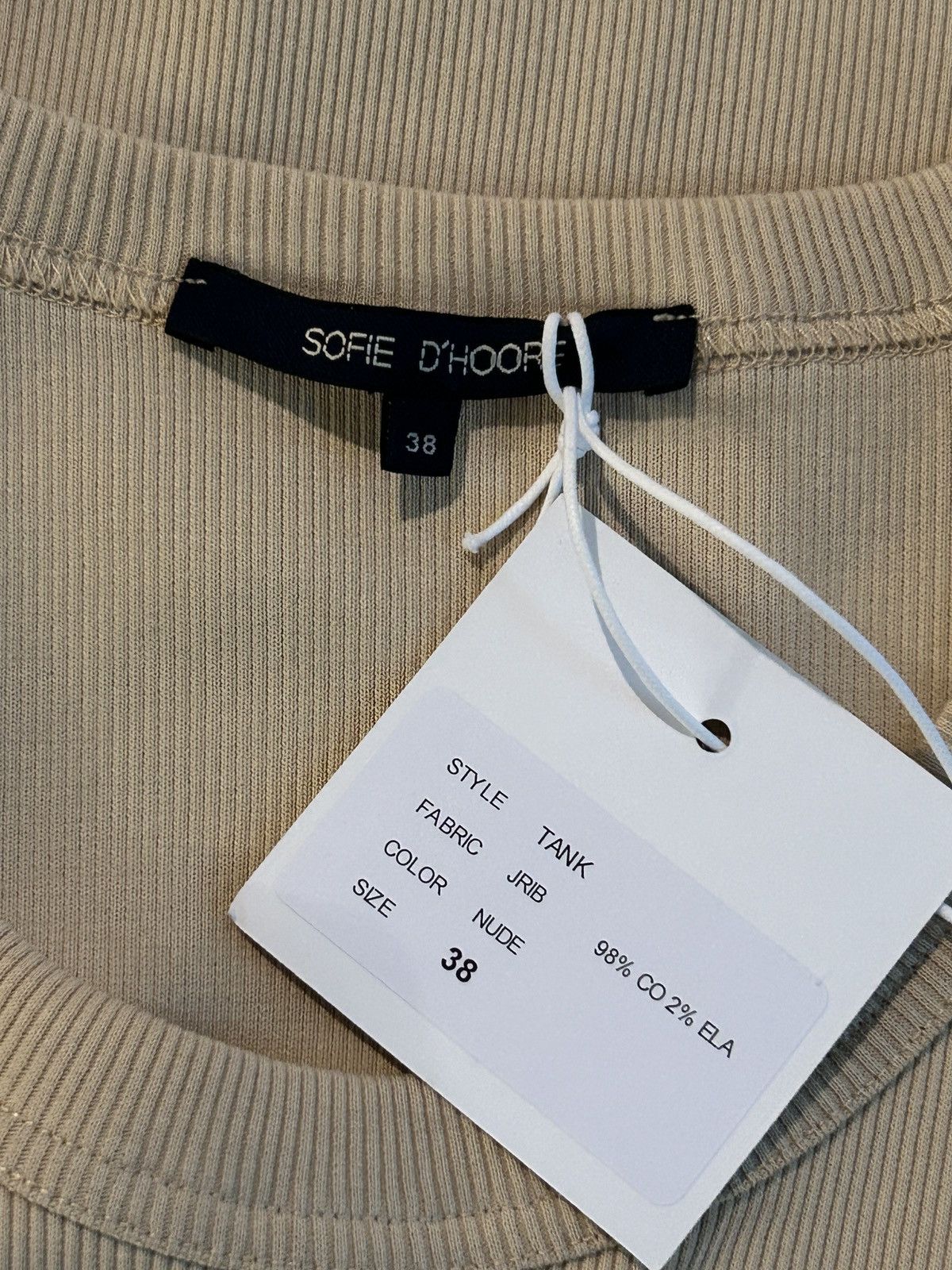 SOFIE D'HOORE NWT! Ribbed Sleeveless Tank Top Size M / US 6-8 / IT 42-44 - 5 Thumbnail