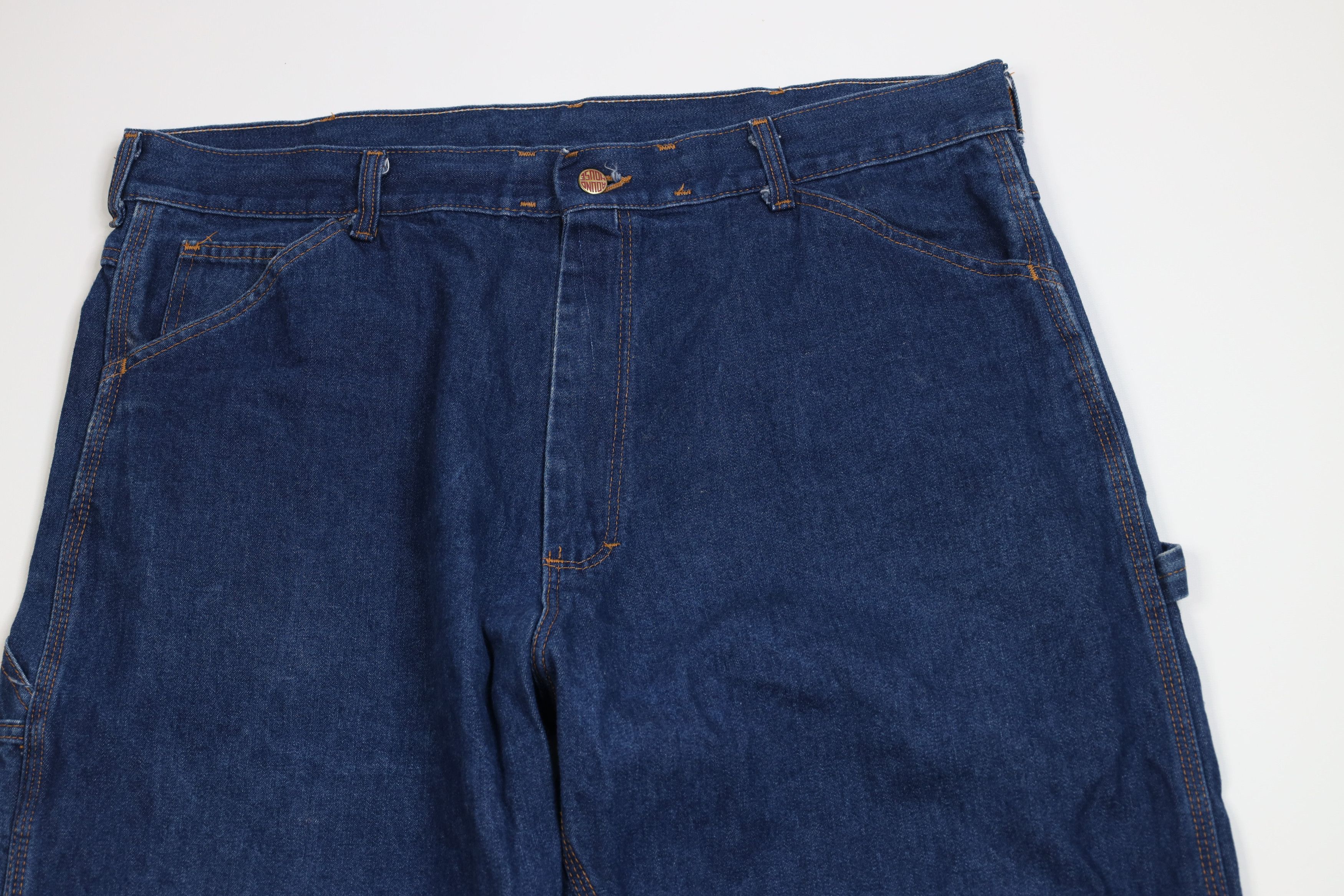 Vintage Vintage 90s Streetwear Wide Leg Dungaree Denim Jeans USA Size US 40 / EU 56 - 2 Thumbnail