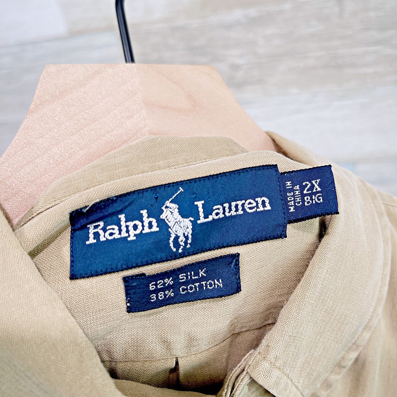 Ralph Lauren Ralph Lauren Vintage Silk Blend Shirt Tan Mens 2XB 2X Big Size US XXL / EU 58 / 5 - 5 Thumbnail