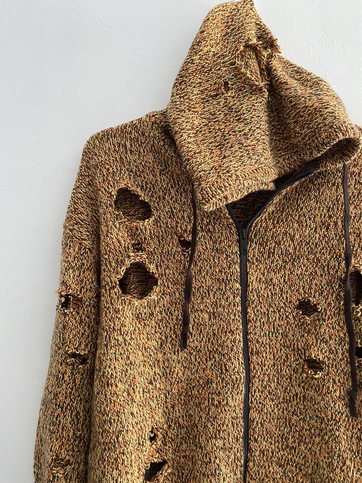 Marni × Uniqlo Marni x uniqlo wool knit distressed cut out zip hoodie Size US S / EU 44-46 / 1 - 2 Thumbnail